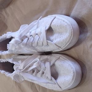 White Rocket Dog Lace Textured Lace Up Sneakers Size 9.5